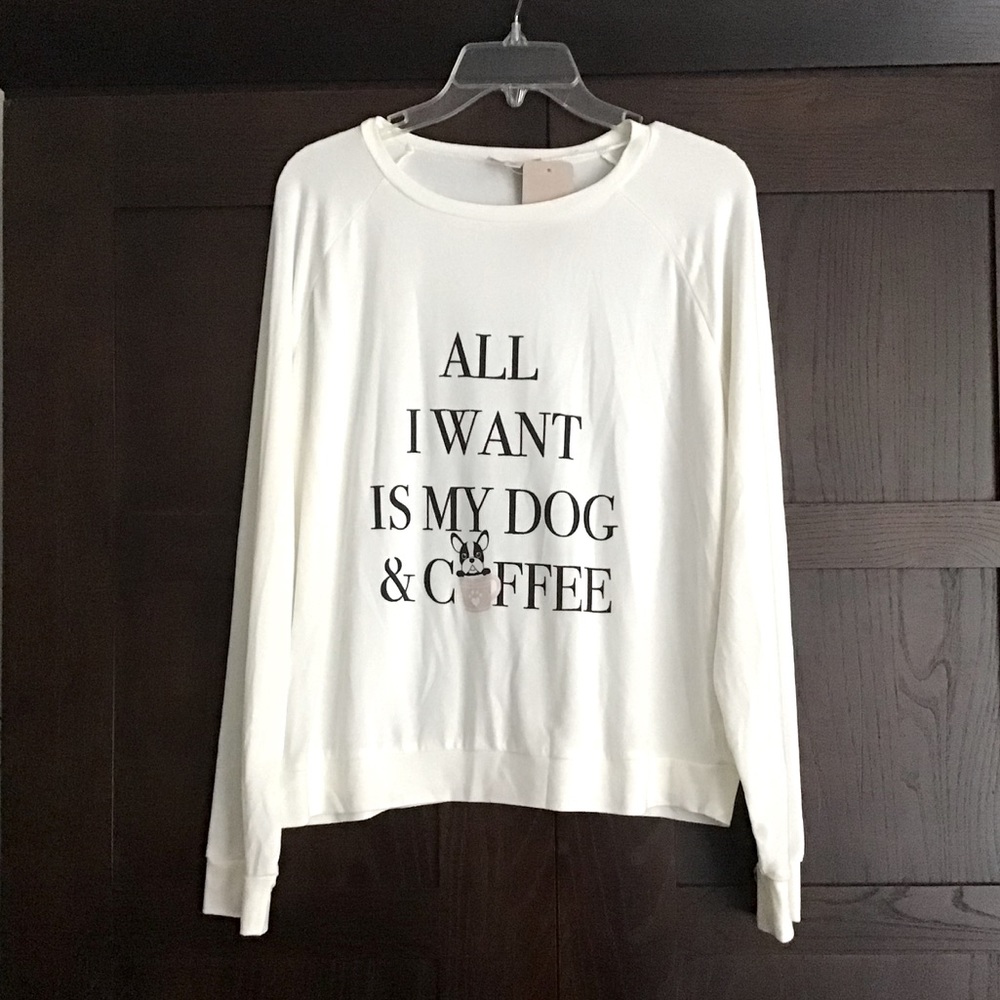 Loungewear ‘Coffee/Dog lovers’ Top (Frenchie)